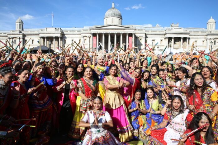 Hundreds celebrate Diwali at Trafalgar Square in London