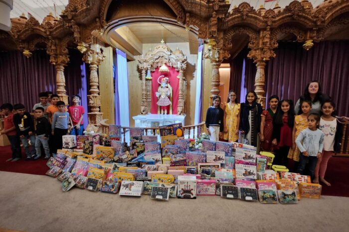 Devotees of Oldham Hindu temple donate Christmas presents for underprivileged children