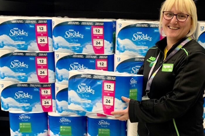 Asda becomes UK’s first supermarket to double the amount of toilet paper per roll in an effort to reduce plastic and cardboard waste