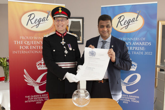 Lord Lieutenant of West Yorkshire Presents Regal Foods with Queen’s Award