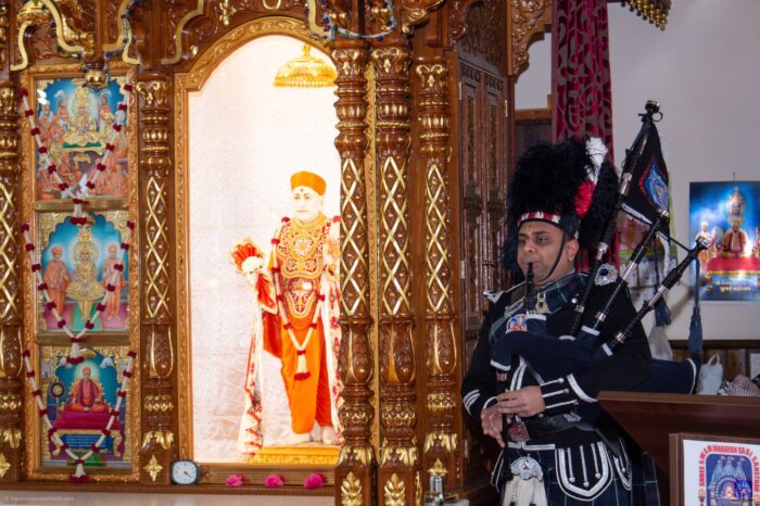 Shree Swaminarayan Mandir Bolton organises pipe band march to raise funds for the victims of the earthquake in Turkey and Syria