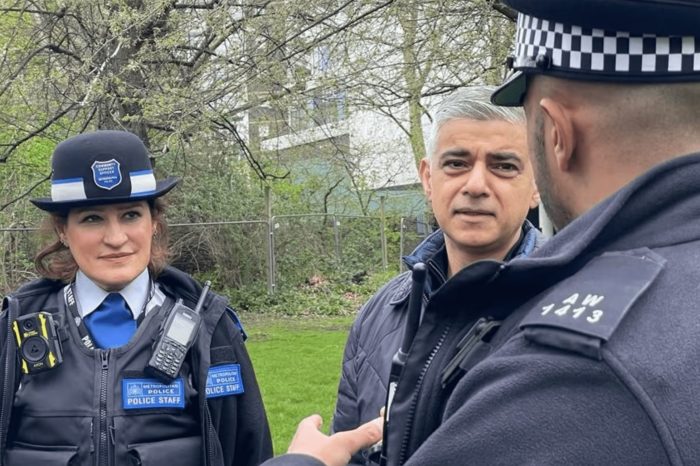 Sadiq Khan joins Commander Dr Alison Heydari on patrol targeting hotspots to make communities in London safer